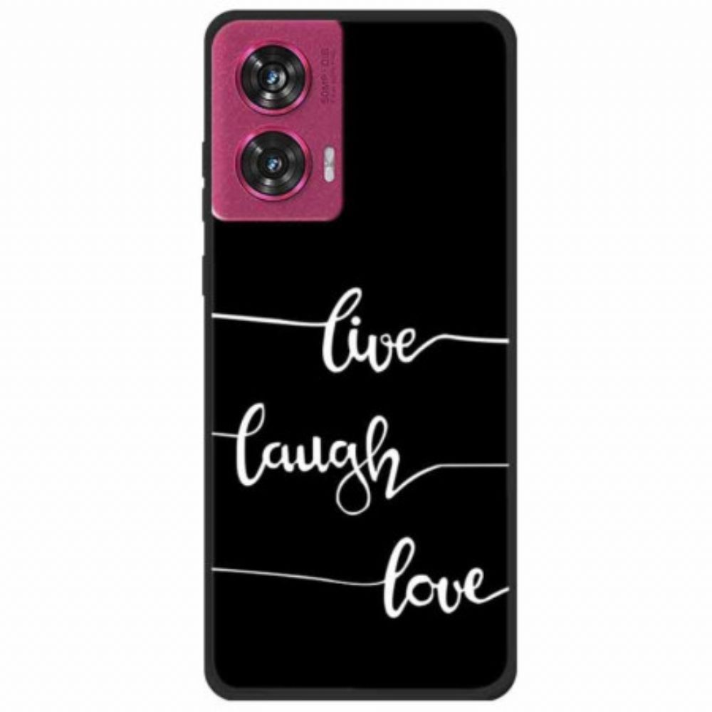 Hoesje Motorola Edge 50 Fusion Leef Lach Liefde