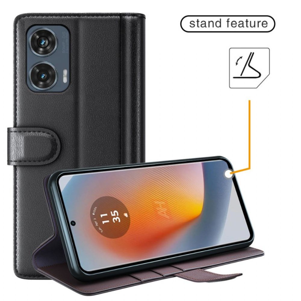 Leren Hoesje Motorola Edge 50 Fusion Leer
