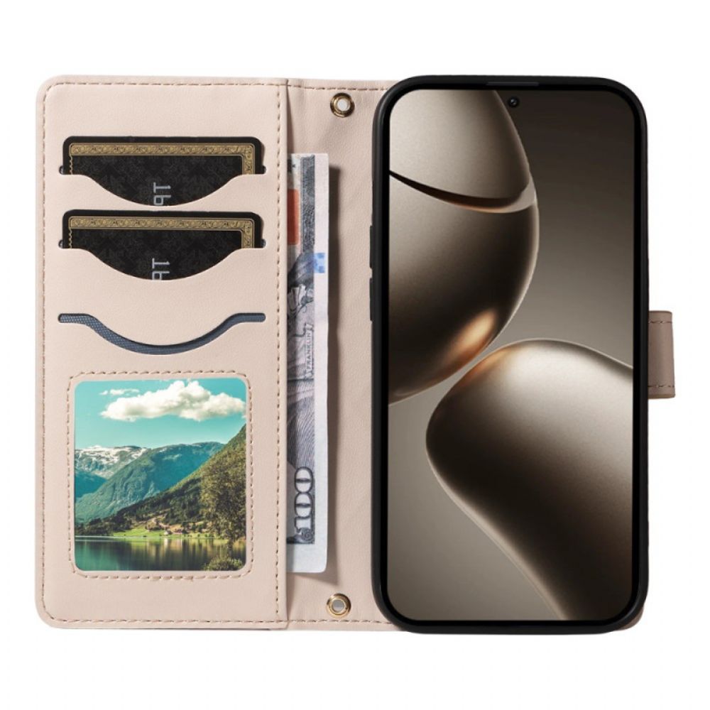 Bescherming Hoesje Xiaomi 15t Pro Gewatteerd Met Bandje En Schouderbandje