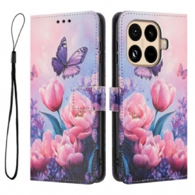 Bescherming Hoesje Xiaomi 15t Pro Tulpen En Vlinders
