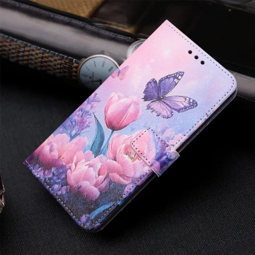 Bescherming Hoesje Xiaomi 15t Pro Tulpen En Vlinders