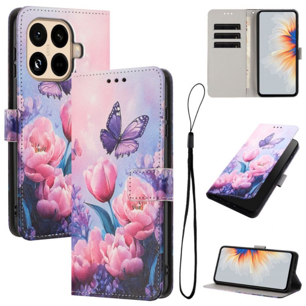 Bescherming Hoesje Xiaomi 15t Pro Tulpen En Vlinders