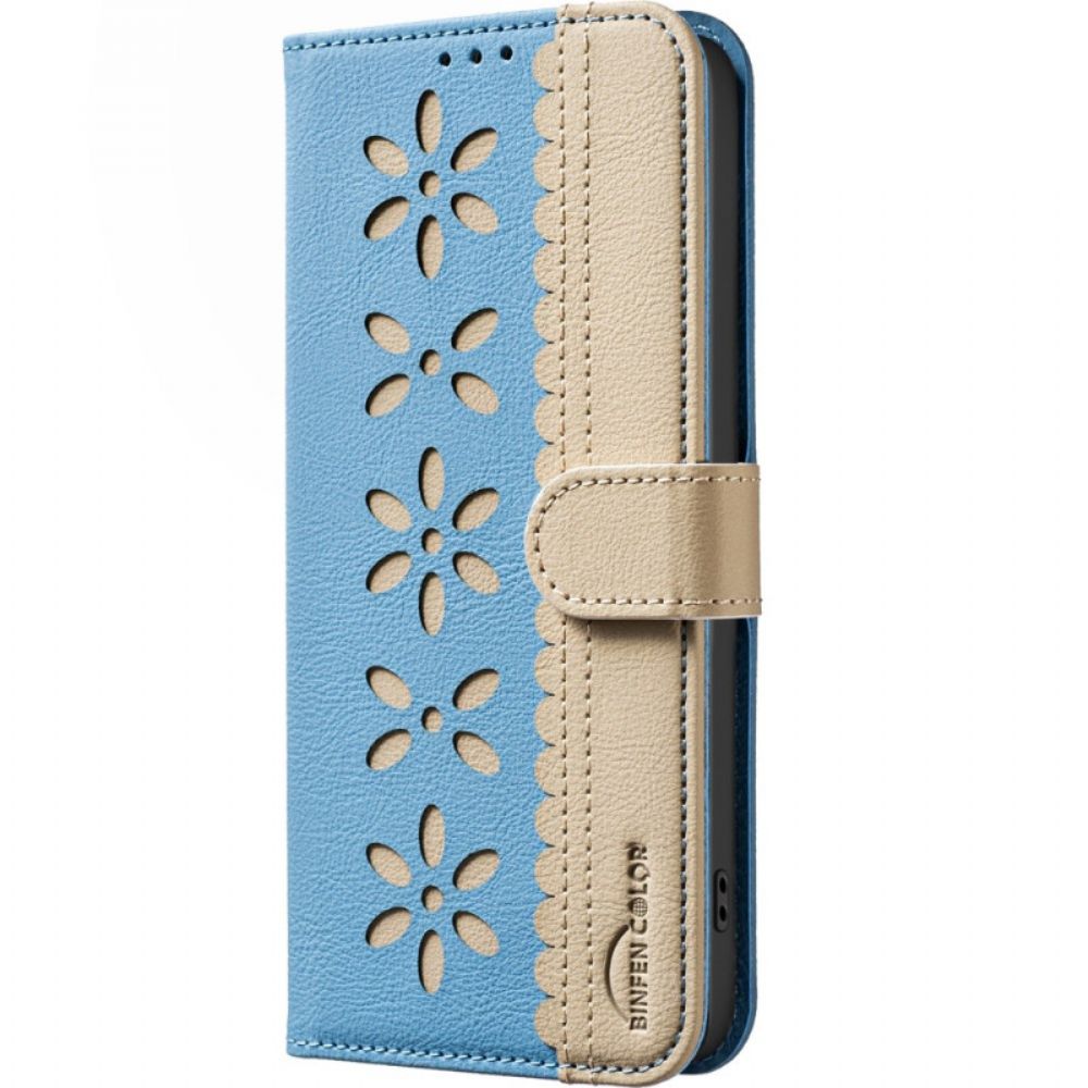 Flip Case Leren Xiaomi 15t Pro Bloemenprint Binfen-kleur