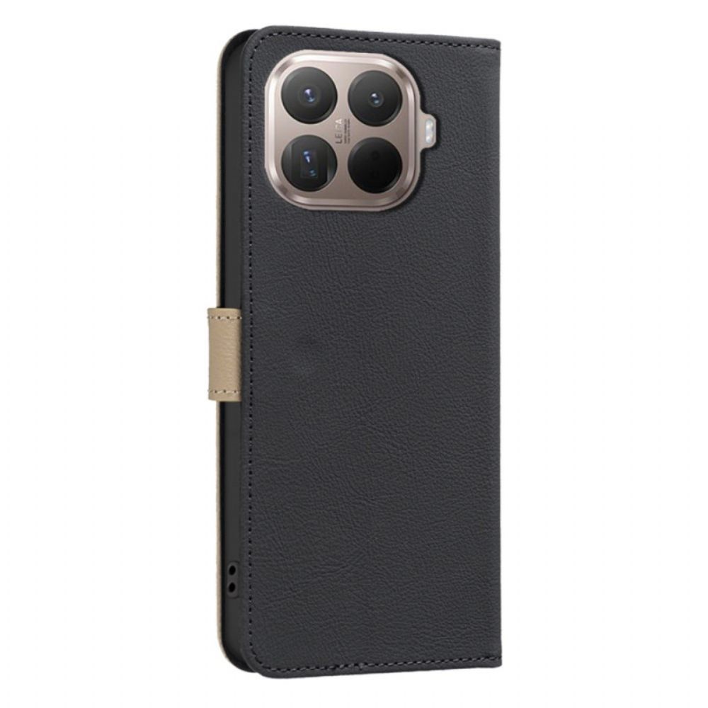 Flip Case Leren Xiaomi 15t Pro Bloemenprint Binfen-kleur