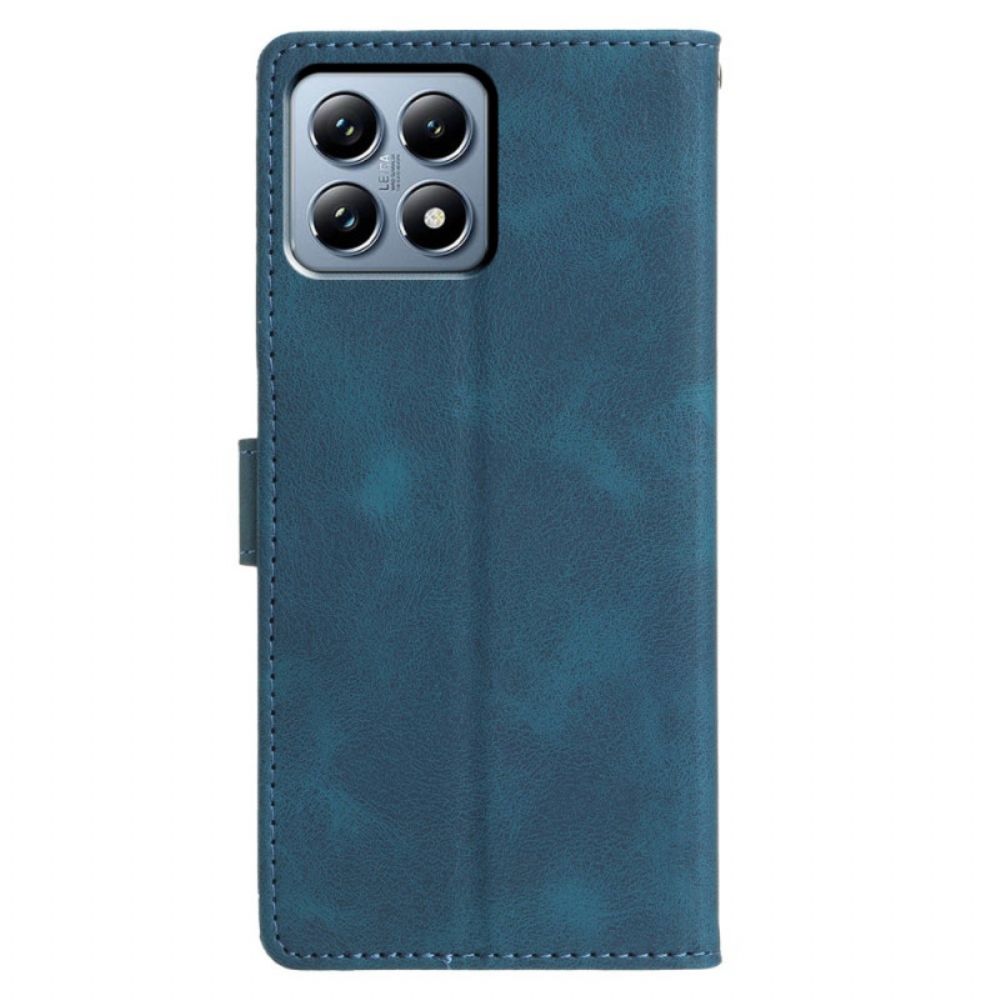 Flip Case Leren Xiaomi 15t Pro Driehoekig Patroon