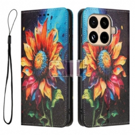Flip Case Leren Xiaomi 15t Pro Zonnebloem