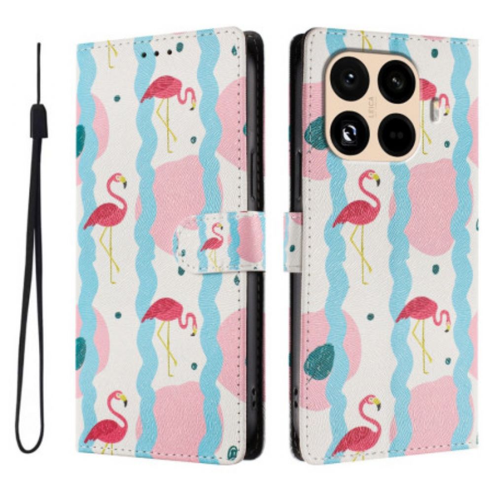Folio-hoesje Xiaomi 15t Pro Flamingo's