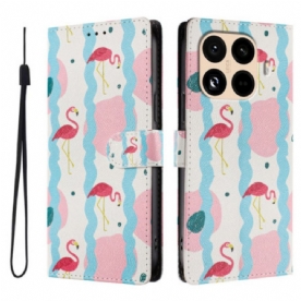 Folio-hoesje Xiaomi 15t Pro Flamingo's