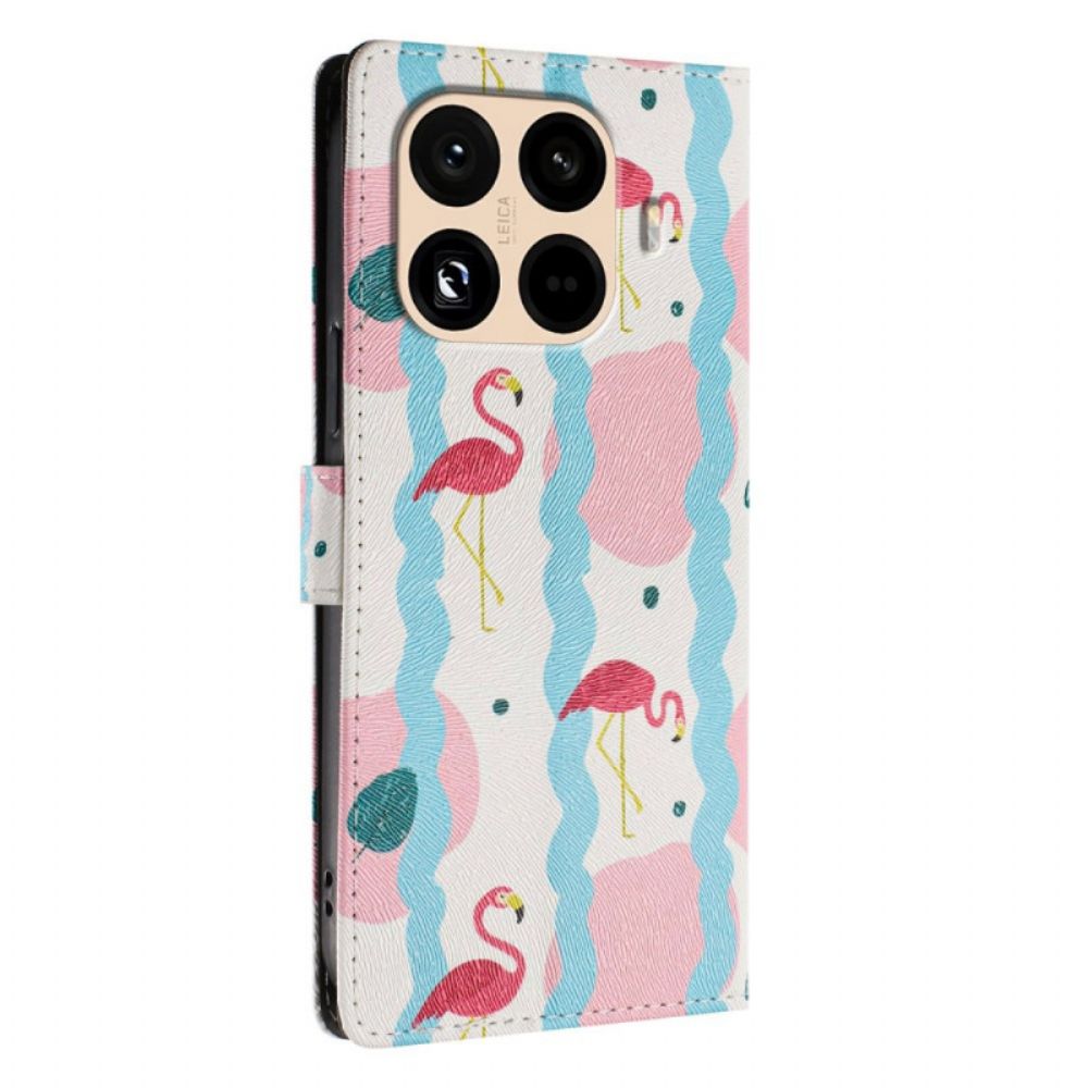 Folio-hoesje Xiaomi 15t Pro Flamingo's
