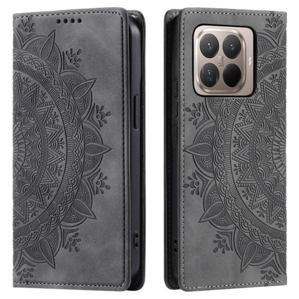 Folio-hoesje Xiaomi 15t Pro Mandala Suède-effect Bescherming Hoesje