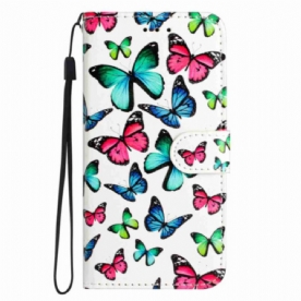 Folio-hoesje Xiaomi 15t Pro Telefoonhoesje Kleurrijke Vlinders