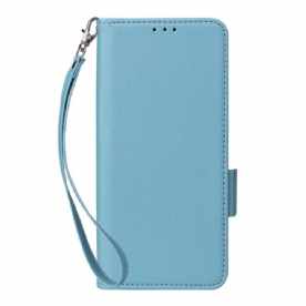 Folio-hoesje Xiaomi 15t Pro Telefoonhoesje Kunstleer Met Koord