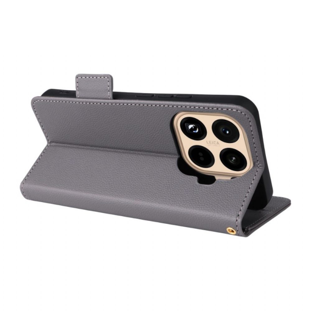 Folio-hoesje Xiaomi 15t Pro Telefoonhoesje Kunstleer Met Koord