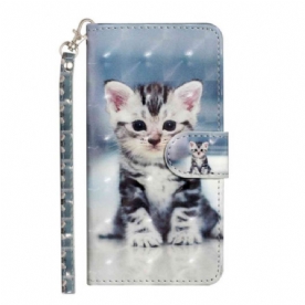 Folio-hoesje Xiaomi 15t Pro Telefoonhoesje Lanyard Kitten