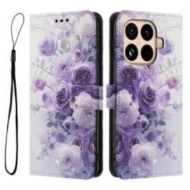Folio-hoesje Xiaomi 15t Pro Telefoonhoesje Paarse Rozen