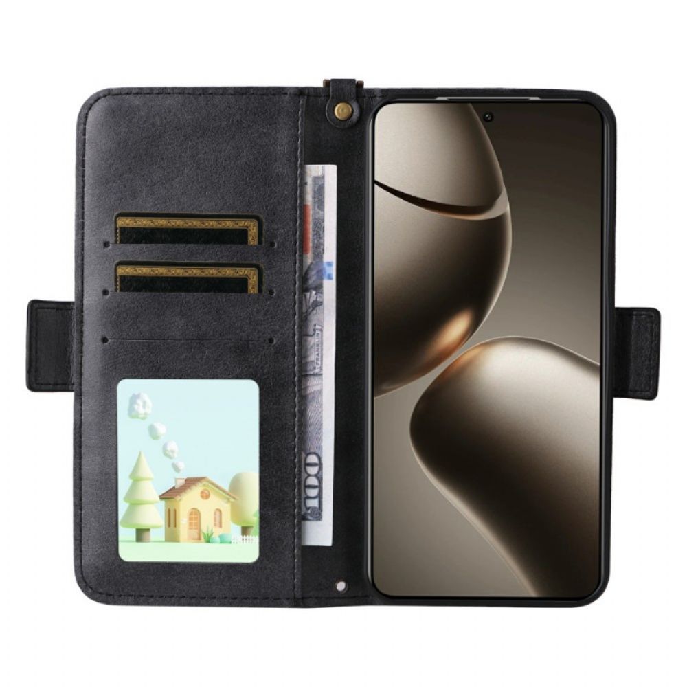 Folio-hoesje Xiaomi 15t Pro Telefoonhoesje Portemonnee Met Schouderband