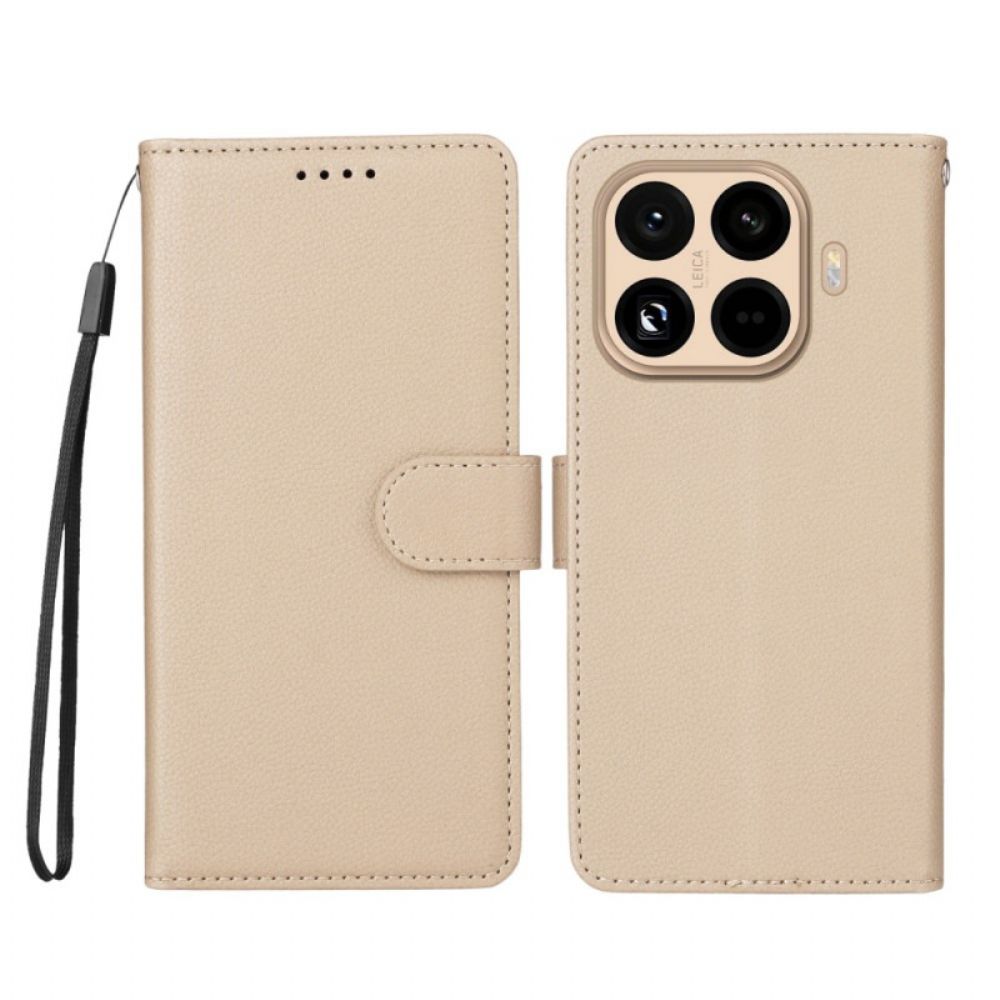 Folio-hoesje Xiaomi 15t Pro Telefoonhoesje Rfid-portemonnee Met Leerlook