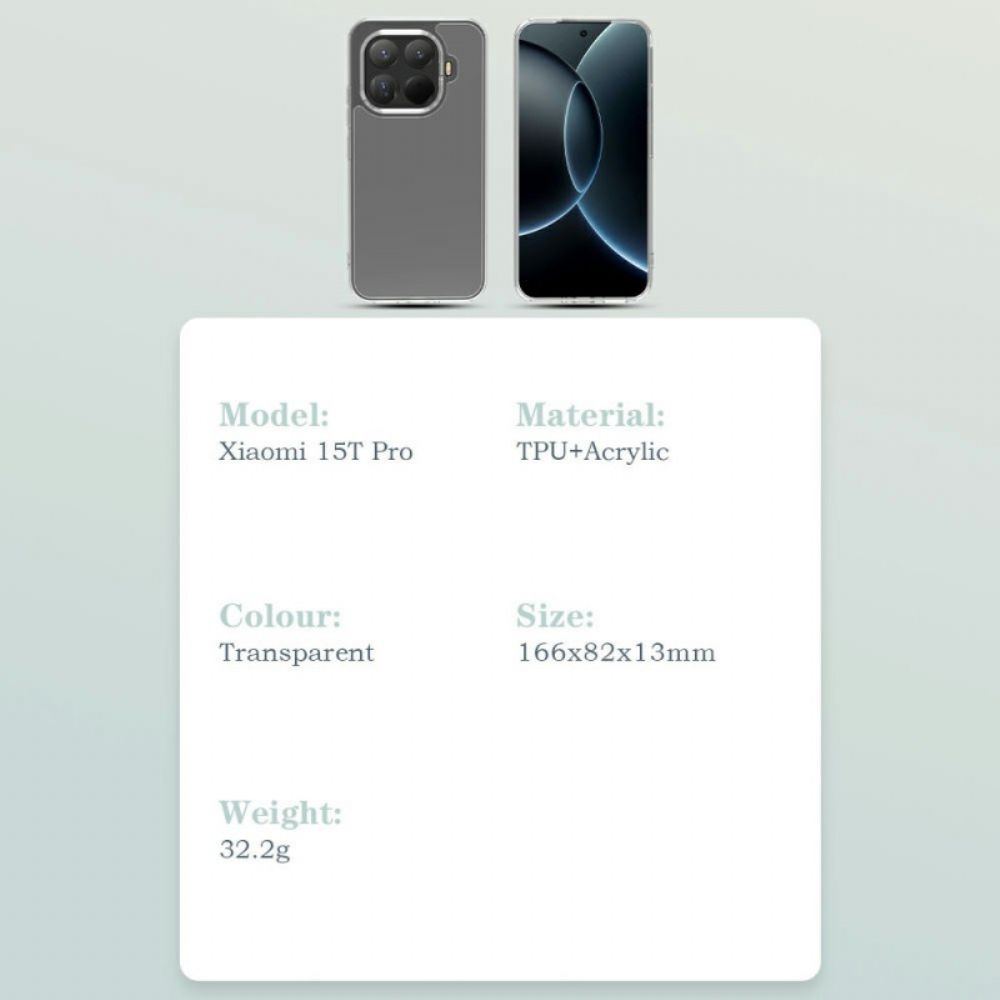 Hoesje Voor Xiaomi 15t Pro Transparante Toc-serie