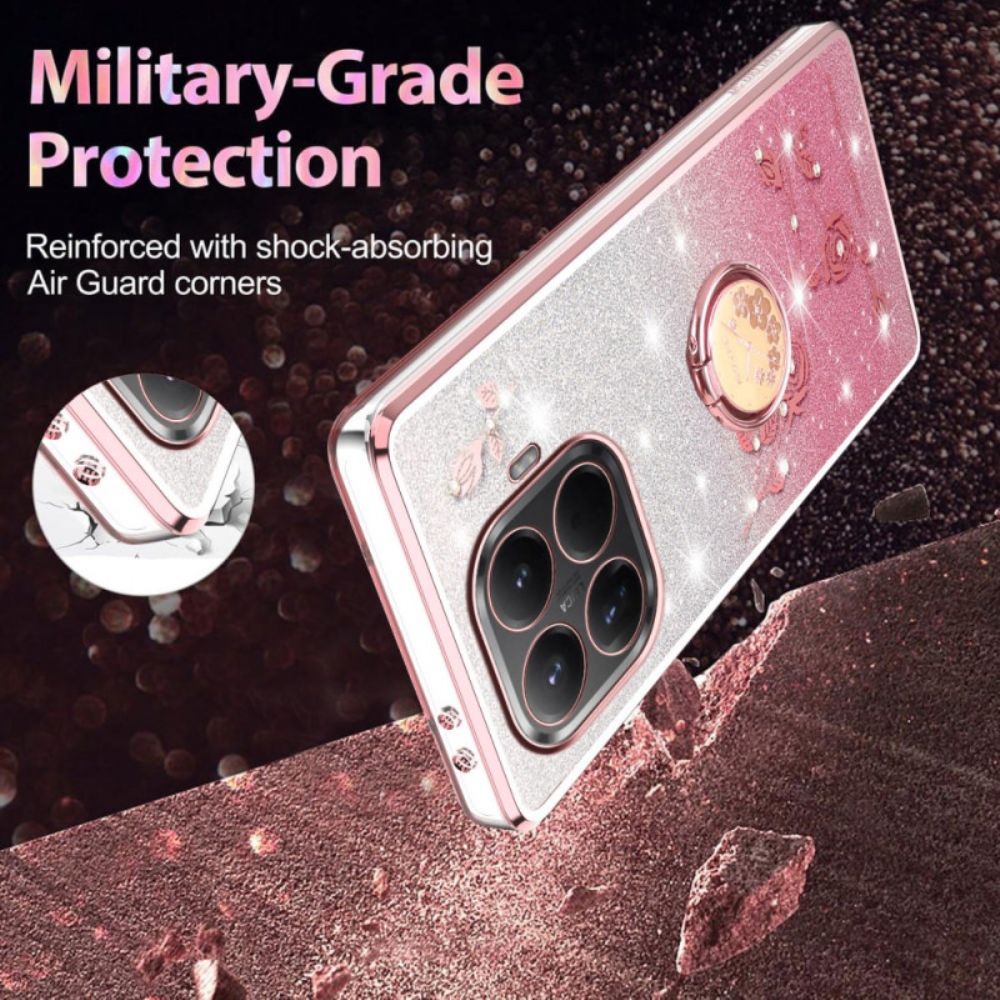 Hoesje Xiaomi 15t Pro Ringhouder Met Strass-steentjes Kadem