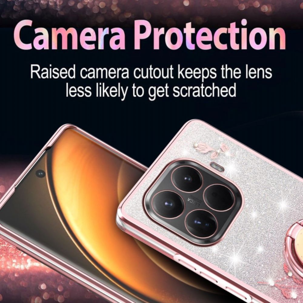 Hoesje Xiaomi 15t Pro Ringhouder Met Strass-steentjes Kadem