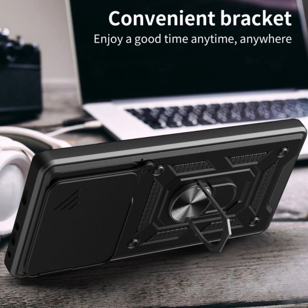 Hoesje Xiaomi 15t Pro Schuifbare Cameracover En Standaard