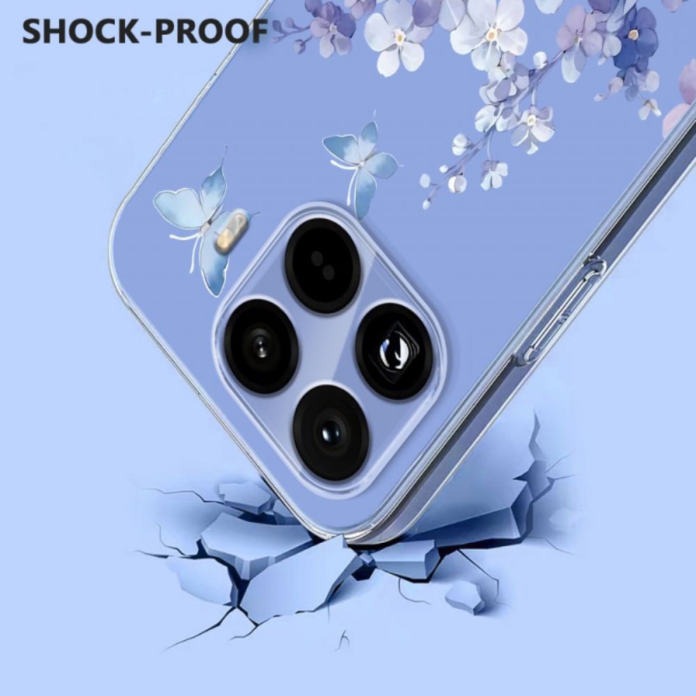 Hoesje Xiaomi 15t Pro Transparant Met Bloemenmotief