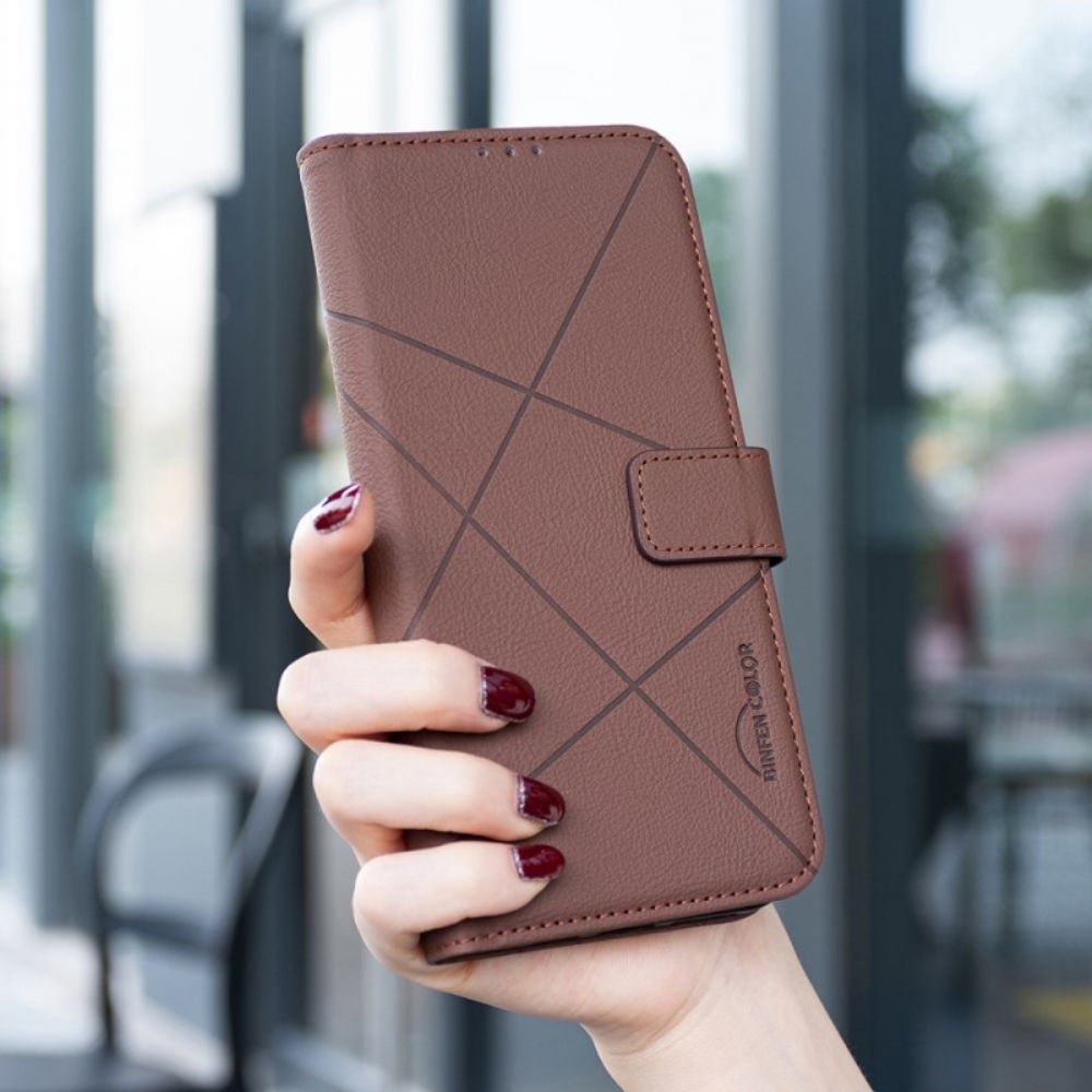 Leren Hoesje Voor Xiaomi 15t Pro Binfen Kleur Strepen