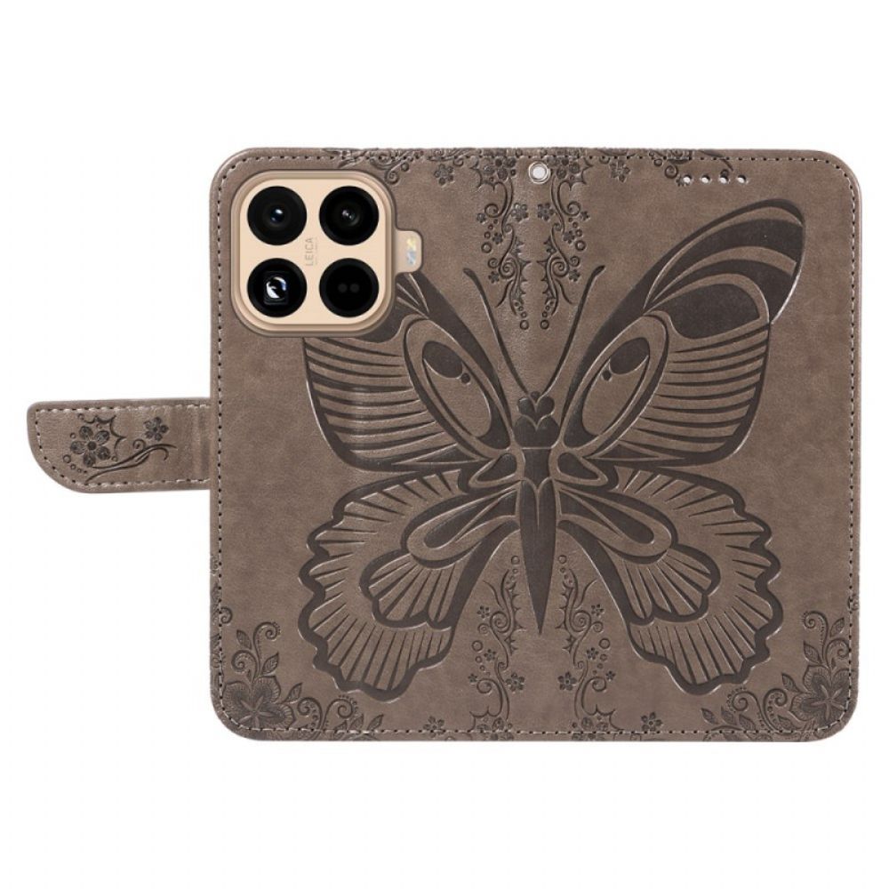 Leren Hoesje Voor Xiaomi 15t Pro Grafische Vlinder