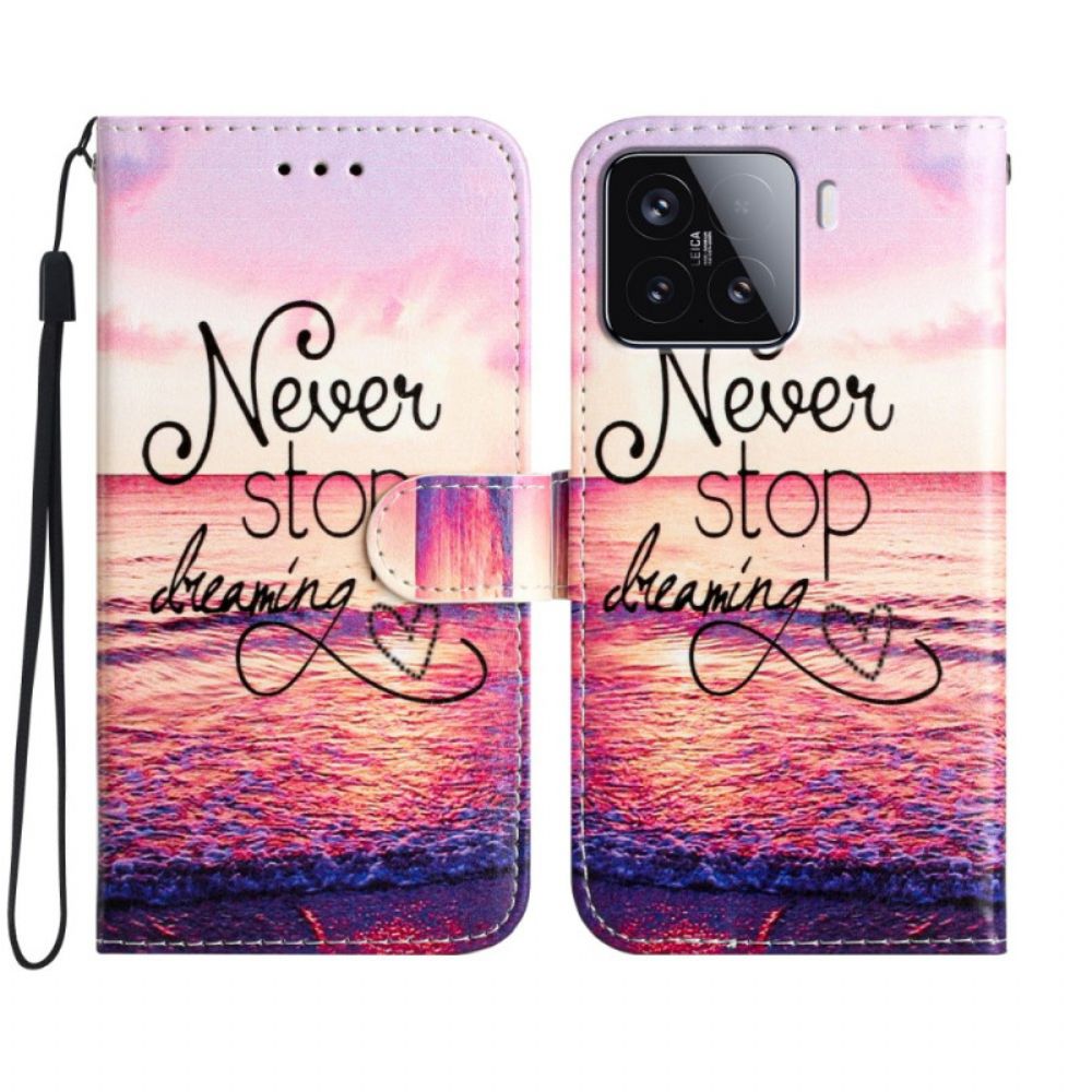 Leren Hoesje Voor Xiaomi 15t Pro Never Stop