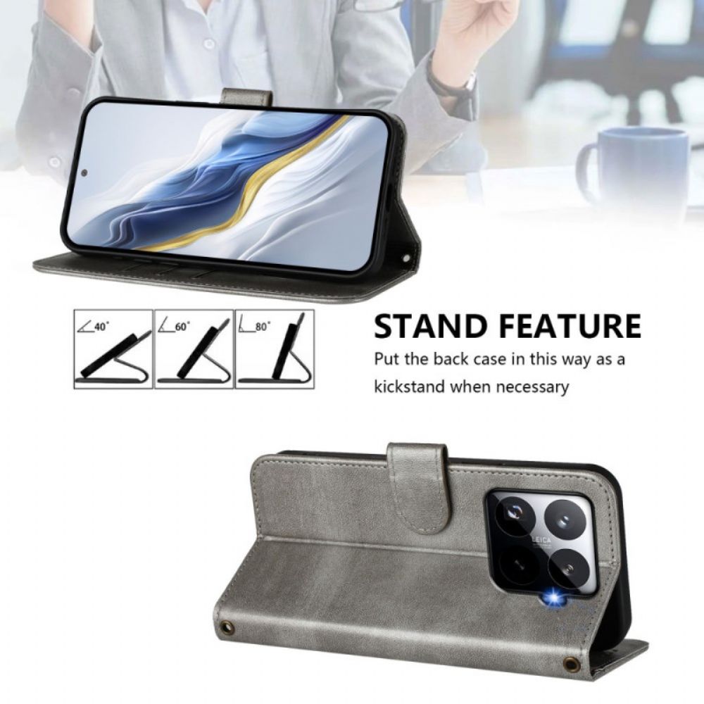 Leren Hoesje Voor Xiaomi 15t Pro Retro