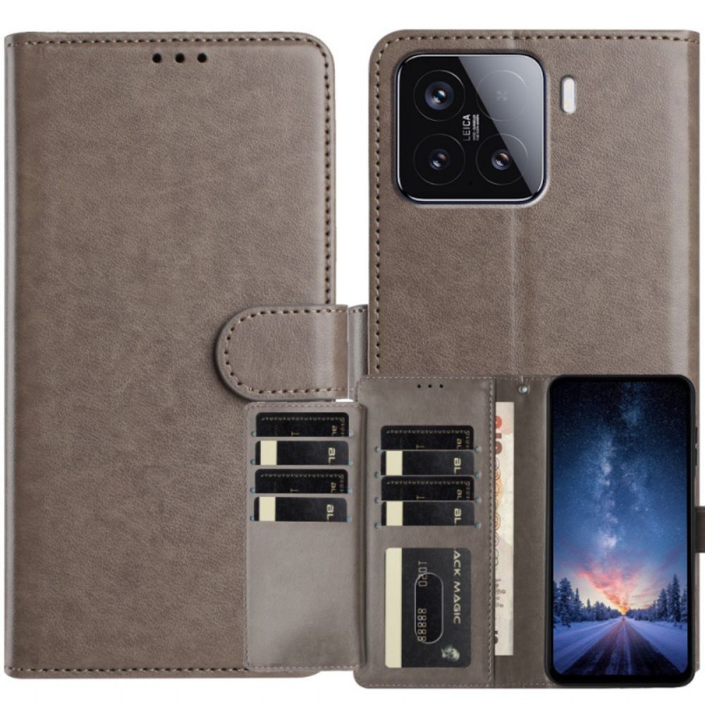 Leren Hoesje Xiaomi 15t Pro 8-kaart Houders Bescherming Hoesje