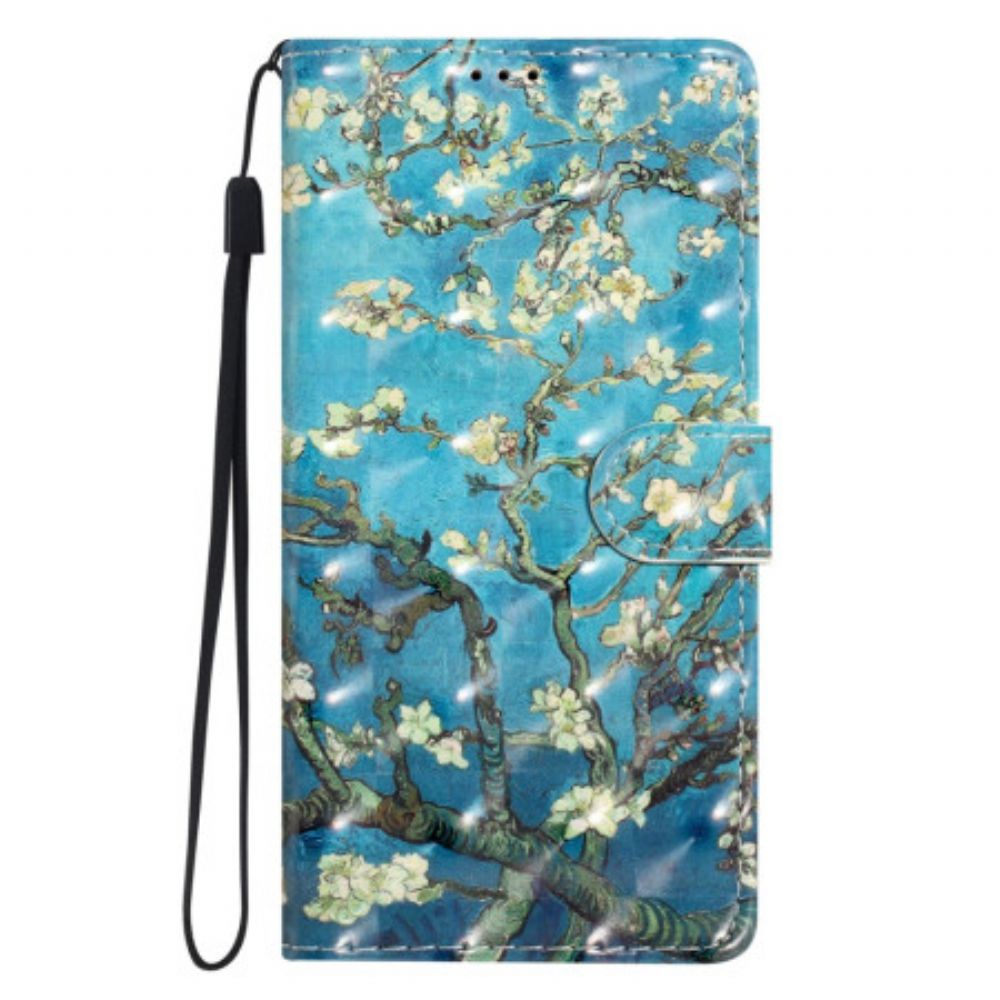 Leren Hoesje Xiaomi 15t Pro Bloemen Abrikozenboom Bescherming Hoesje