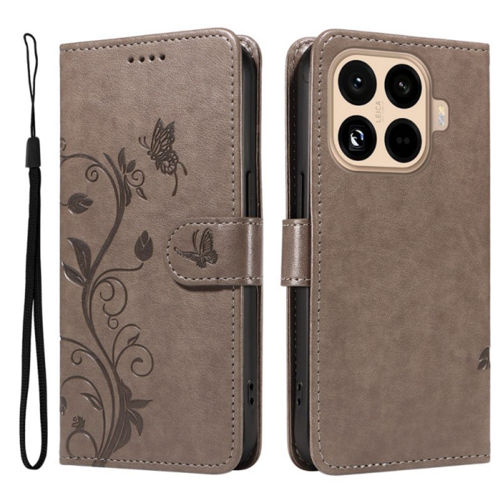 Leren Hoesje Xiaomi 15t Pro Bloemen Bescherming Hoesje