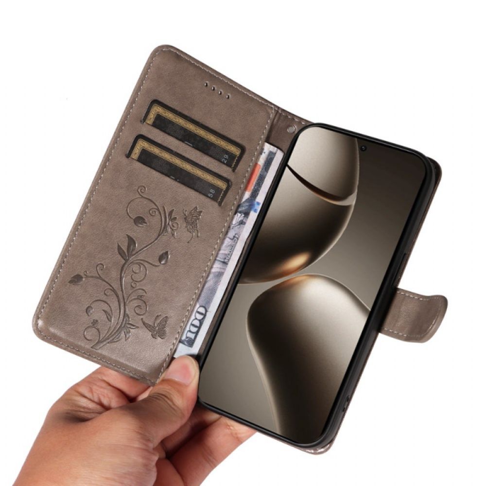 Leren Hoesje Xiaomi 15t Pro Bloemen Bescherming Hoesje