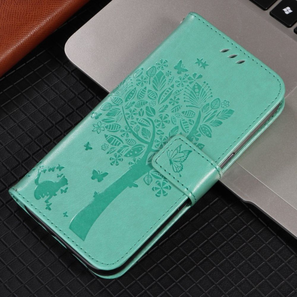 Leren Hoesje Xiaomi 15t Pro Boom En Kat Bescherming Hoesje