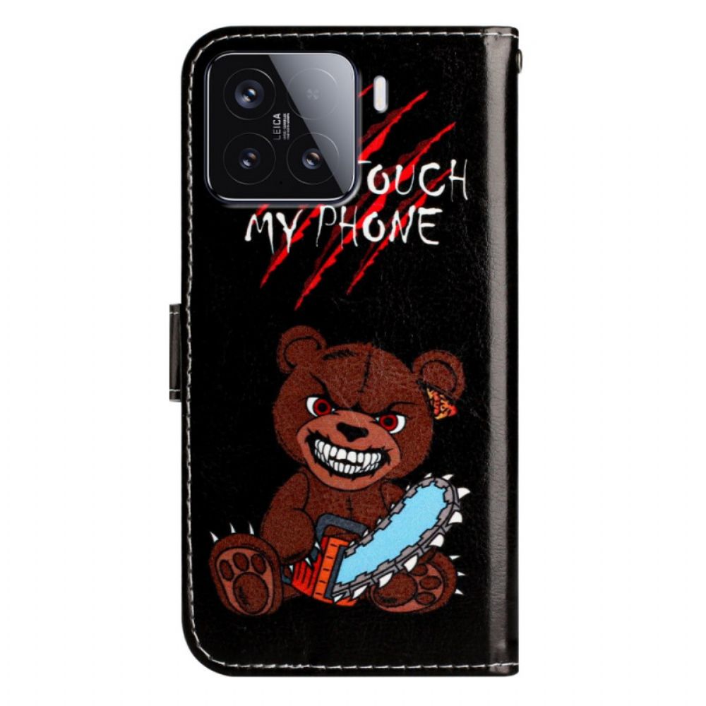 Leren Hoesje Xiaomi 15t Pro Boze Beer Bescherming Hoesje