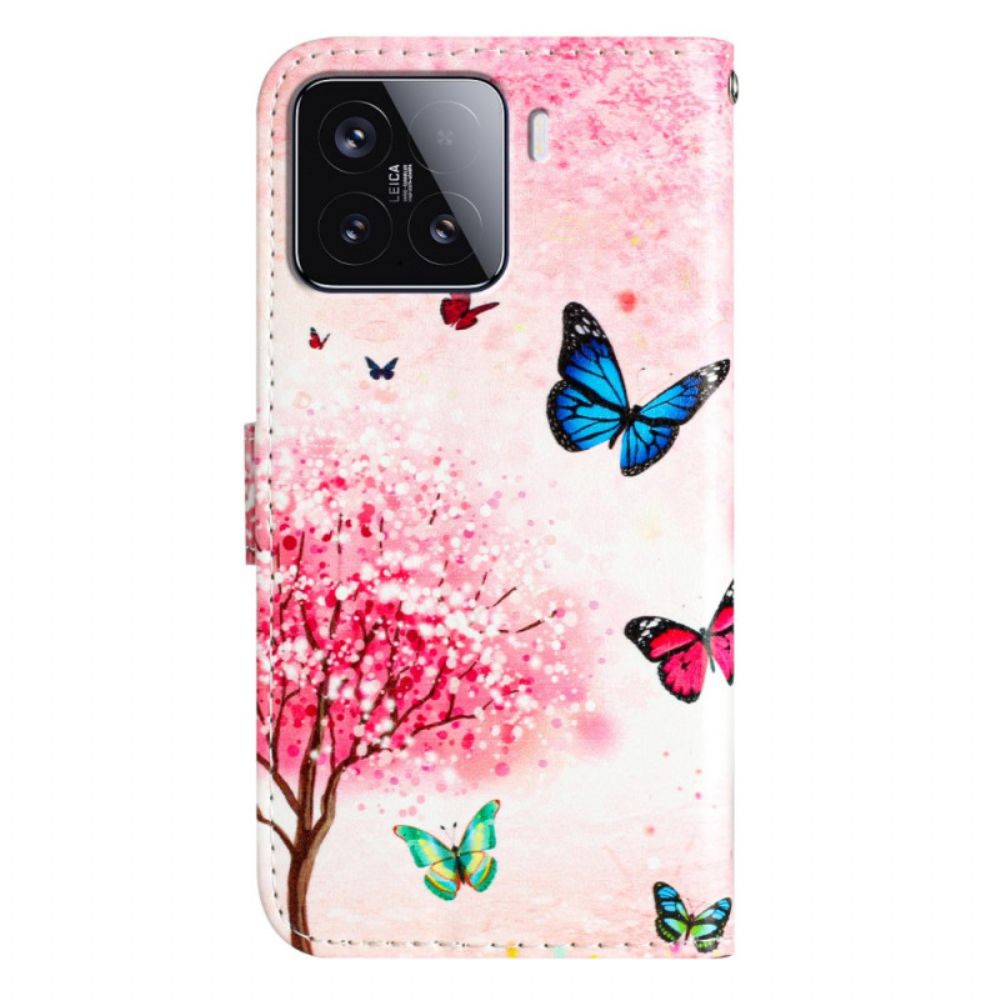 Leren Hoesje Xiaomi 15t Pro Kersenbloesem