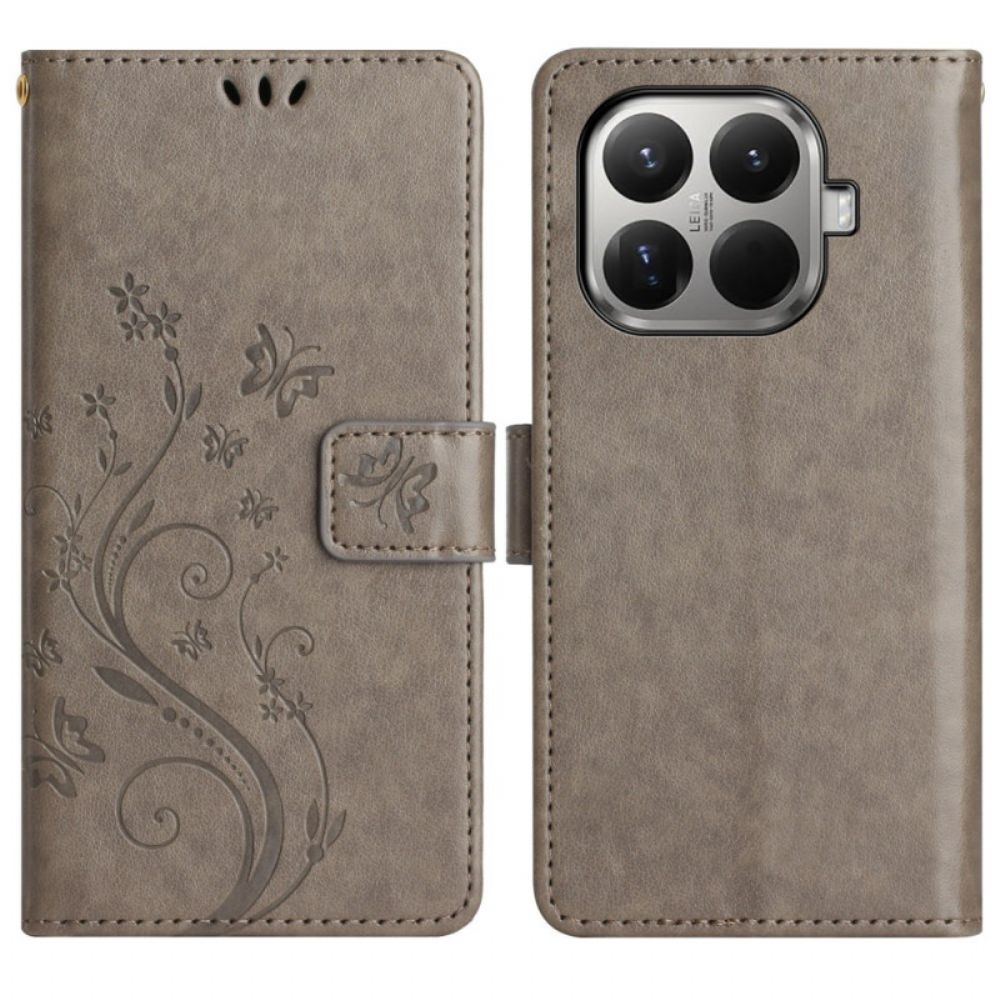 Leren Hoesje Xiaomi 15t Pro Kleine Bloemen Bescherming Hoesje