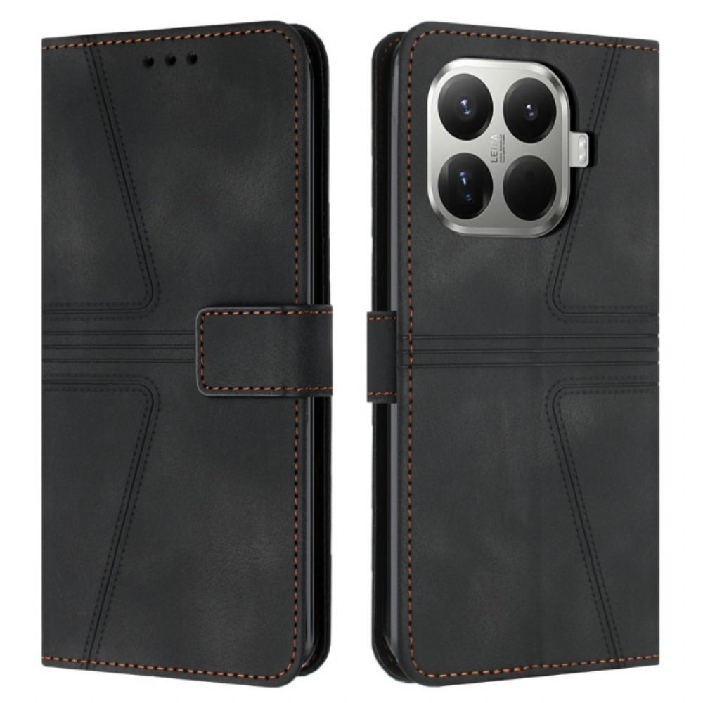 Leren Hoesje Xiaomi 15t Pro Retro Suède-effect Bescherming Hoesje