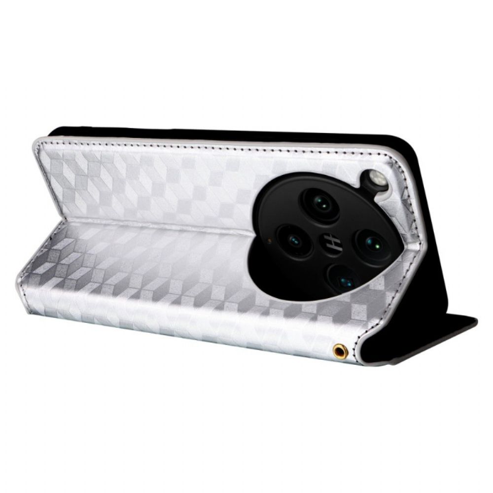 Folio-hoesje Oppo Find X8 Pro Diamantpatroon 3d