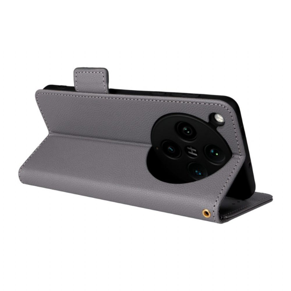 Folio-hoesje Oppo Find X8 Pro Telefoonhoesje Lychee Bandtextuur