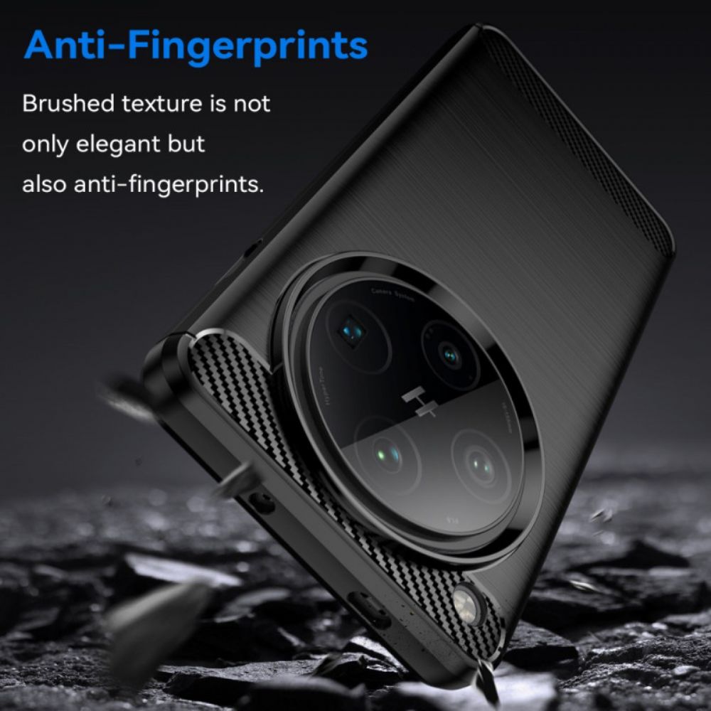 Hoesje Voor Oppo Find X8 Pro Geborsteld Koolstofvezel