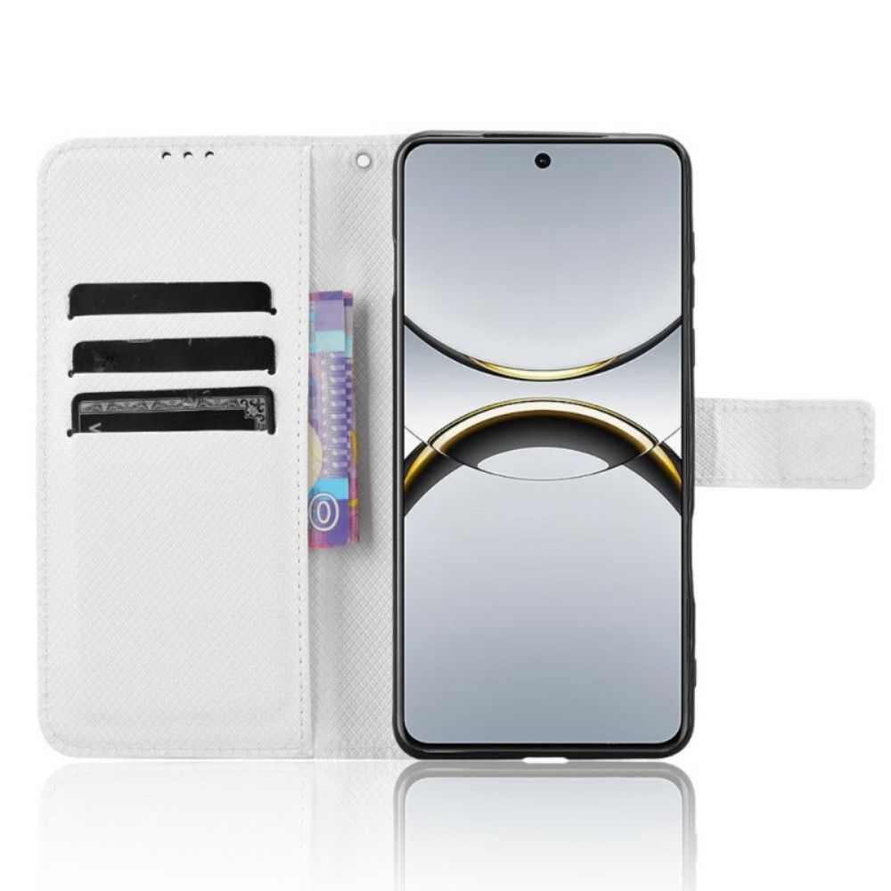 Leren Hoesje Voor Oppo Find X8 Pro Diamantstructuur