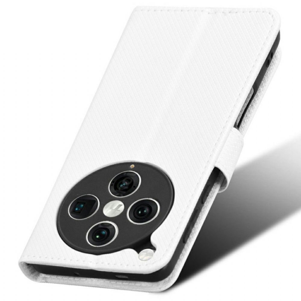 Leren Hoesje Voor Oppo Find X8 Pro Diamantstructuur