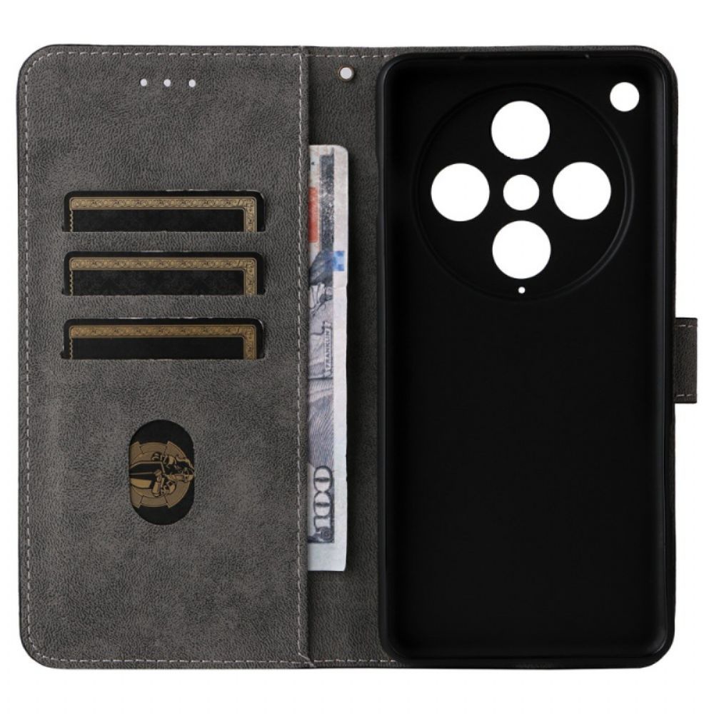 Leren Hoesje Voor Oppo Find X8 Pro Suède-effect Rfid-bescherming