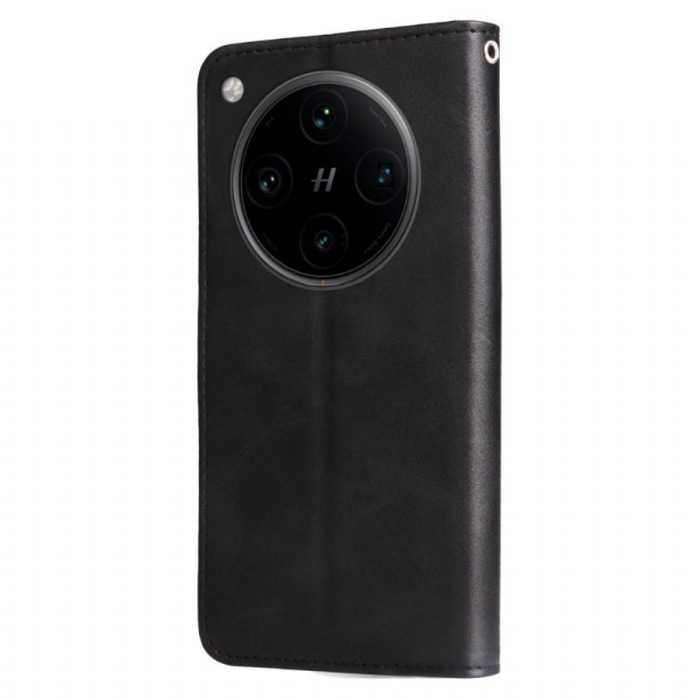 Leren Hoesje Voor Oppo Find X8 Pro Voorvak