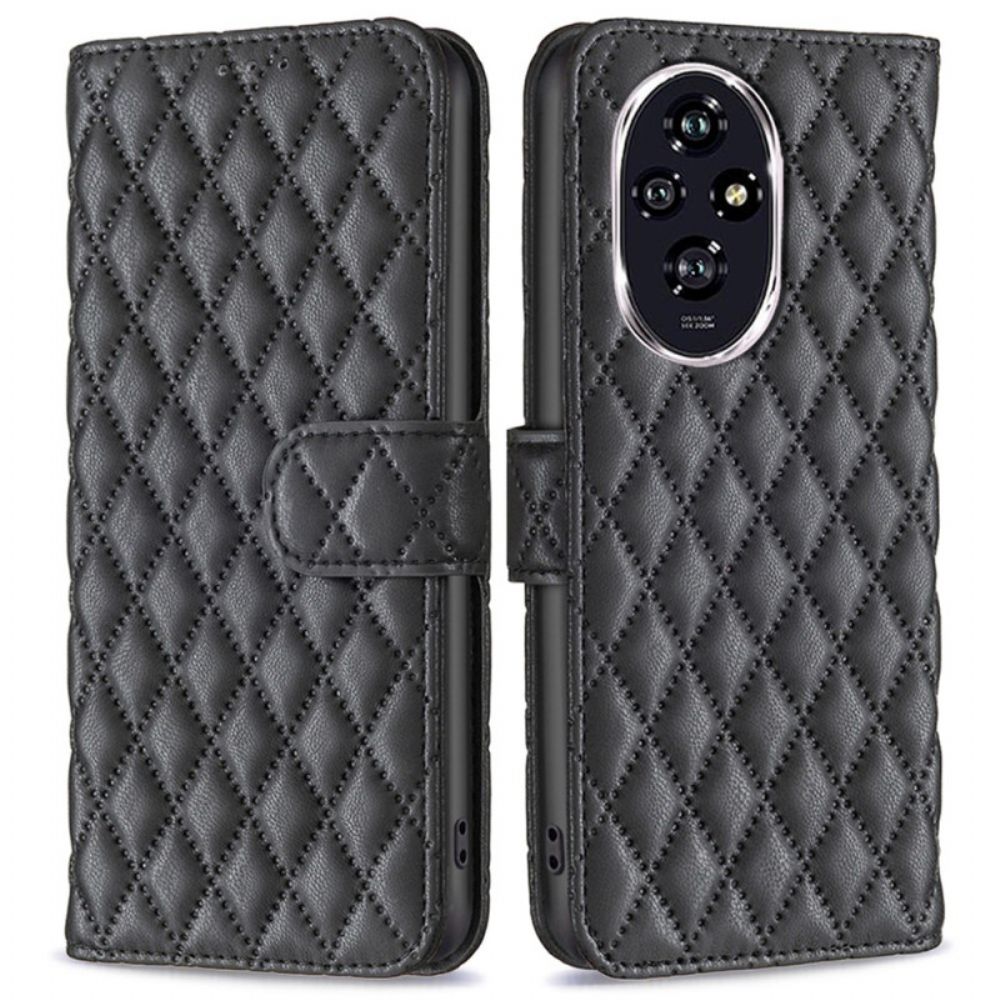 Flip Case Leren Honor 200 Gewatteerde Binfen Kleur