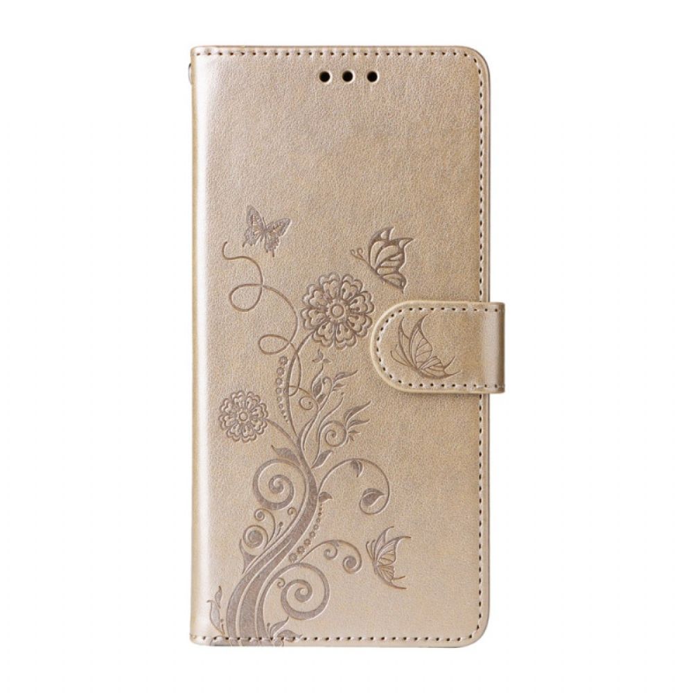 Bescherming Hoesje Vivo X300 Pro Bloemen- En Vlinderpatroon