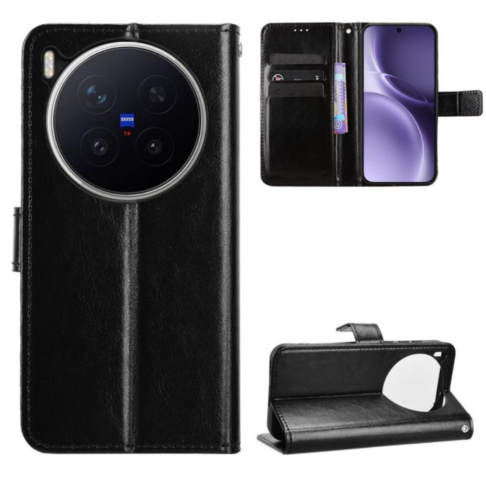 Flip Case Leren Vivo X300 Pro Kunstleer Met Opvallende Details