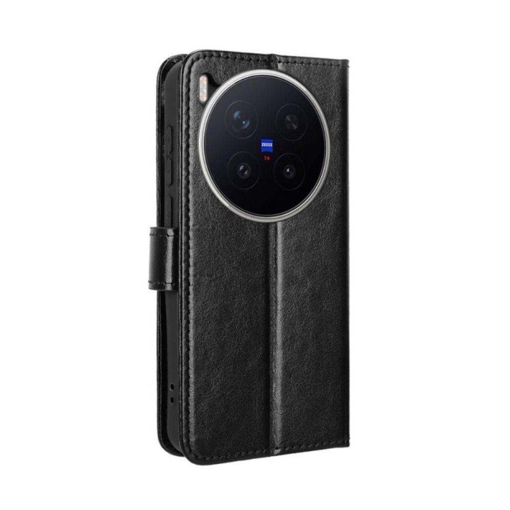 Flip Case Leren Vivo X300 Pro Kunstleer Met Opvallende Details